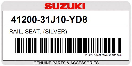 Suzuki 41200-31J10-YD8 Rail, Seat, (Silver)