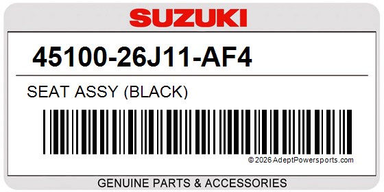 Suzuki 45100-26J11-AF4 Seat Assy (Black)