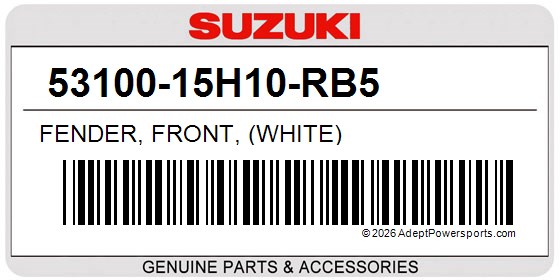 Suzuki 53100-15H10-RB5 Fender, Front, (White)