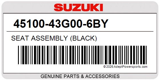 Suzuki 45100-43G00-6BY Seat Assembly (Black)