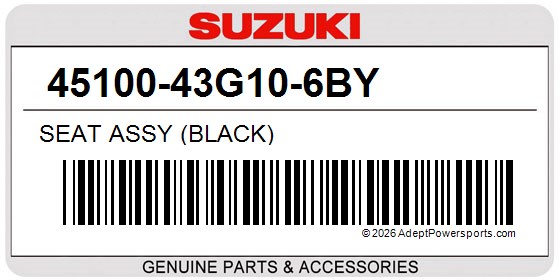 Suzuki 45100-43G10-6BY Seat Assy (Black)