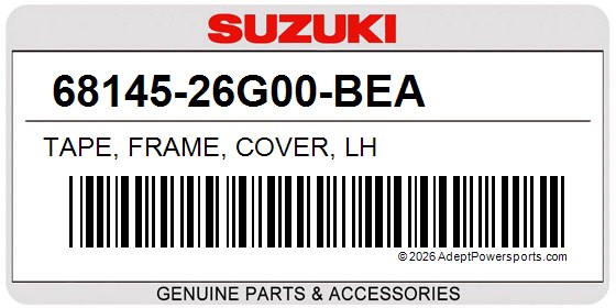 Suzuki 68145-26G00-BEA Tape, Frame, Cover, Lh