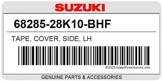 Suzuki 68285-28K10-BHF Tape, Cover, Side, Lh