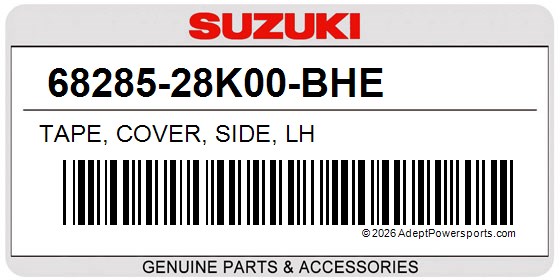 Suzuki 68285-28K00-BHE Tape, Cover, Side, Lh