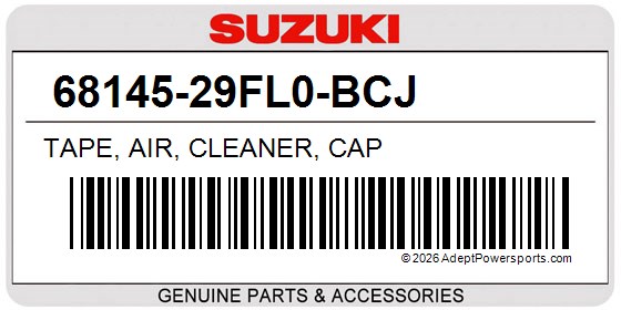 Suzuki 68145-29FL0-BCJ Tape, Air, Cleaner, Cap