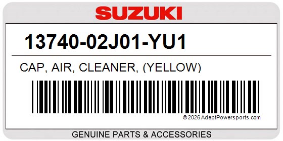 Suzuki 13740-02J01-YU1 Cap, Air, Cleaner, (Yellow)
