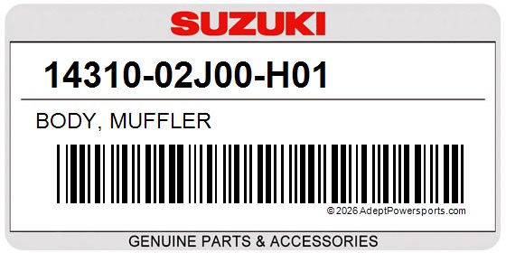 Suzuki 14310-02J00-H01 Body, Muffler