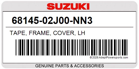 Suzuki 68145-02J00-NN3 Tape, Frame, Cover, Lh