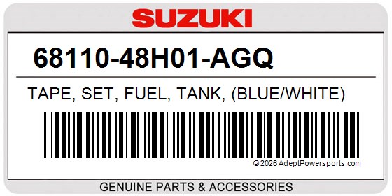 Suzuki 68110-48H01-AGQ Tape, Set, Fuel, Tank, (Blue/White)