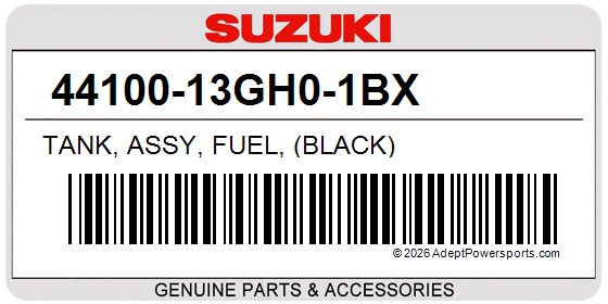 Suzuki 44100-13GH0-1BX Tank, Assy, Fuel, (Black)