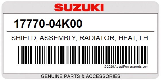 Suzuki 17770-04K00 Shield, Assembly, Radiator, Heat, Lh