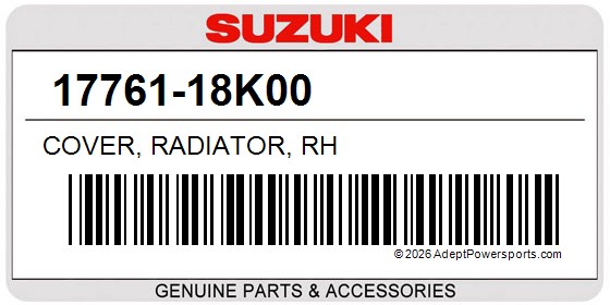Suzuki 17761-18K00 Cover, Radiator, Rh