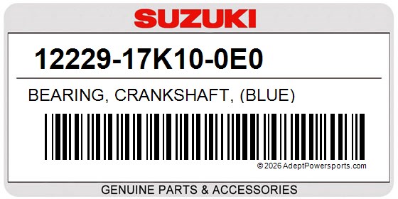 Suzuki 12229-17K10-0E0 Bearing, Crankshaft, (Blue)