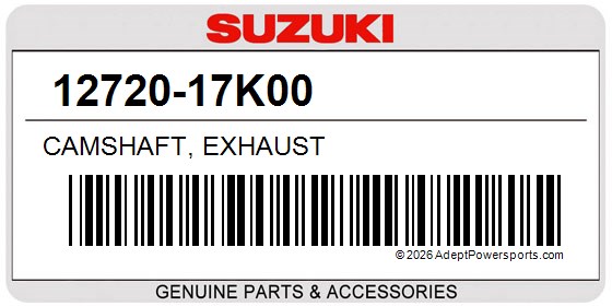 Suzuki 12720-17K00 Camshaft, Exhaust