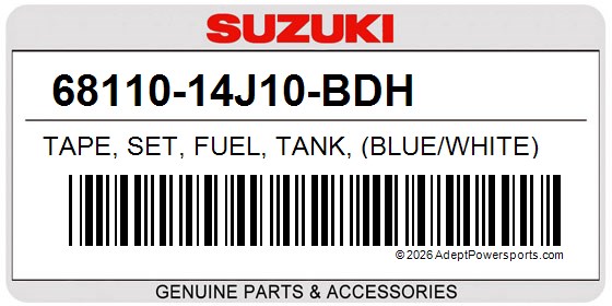 Suzuki 68110-14J10-BDH Tape, Set, Fuel, Tank, (Blue/White)