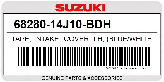 Suzuki 68280-14J10-BDH Tape, Intake, Cover, Lh, (Blue/White)