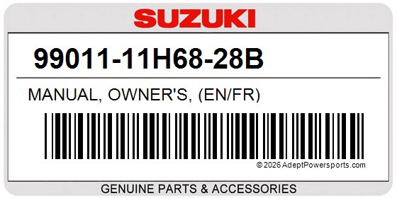 Suzuki 99011-11H68-28B Manual, Owner's, (En/Fr)