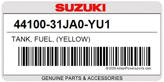 Suzuki 44100-31JA0-YU1 Tank, Fuel, (Yellow)
