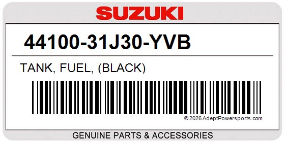 Suzuki 44100-31J30-YVB Tank, Fuel, (Black)