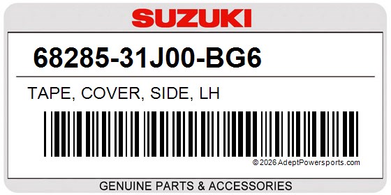 Suzuki 68285-31J00-BG6 Tape, Cover, Side, Lh