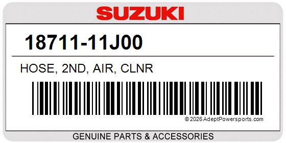Suzuki 18711-11J00 Hose, 2Nd, Air, Clnr