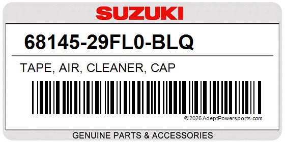 Suzuki 68145-29FL0-BLQ Tape, Air, Cleaner, Cap