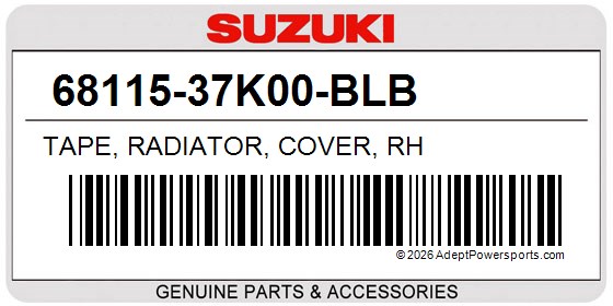 Suzuki 68115-37K00-BLB Tape, Radiator, Cover, Rh