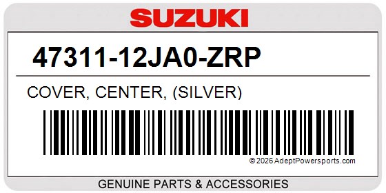 Suzuki 47311-12JA0-ZRP Cover, Center, (Silver)