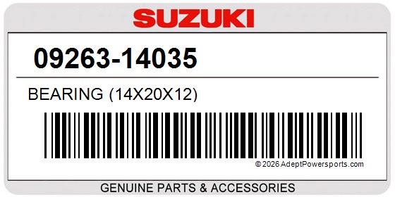 Suzuki 09263-14035 Bearing (14X20x12)