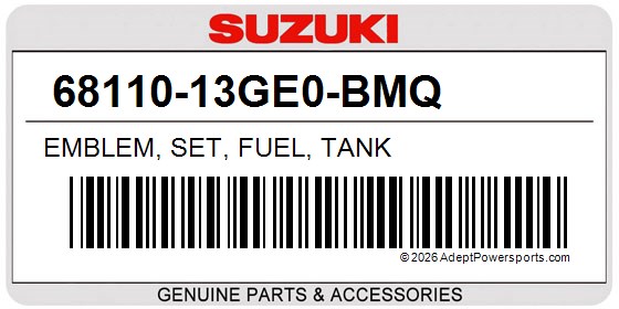 Suzuki 68110-13GE0-BMQ Emblem, Set, Fuel, Tank