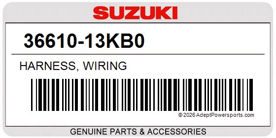 Suzuki 36610-13KB0 Harness, Wiring