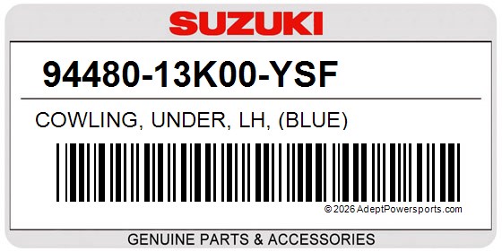 Suzuki 94480-13K00-YSF Cowling, Under, Lh, (Blue)