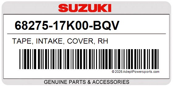 Suzuki 68275-17K00-BQV Tape, Intake, Cover, Rh