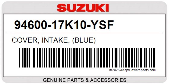 Suzuki 94600-17K10-YSF Cover, Intake, (Blue)