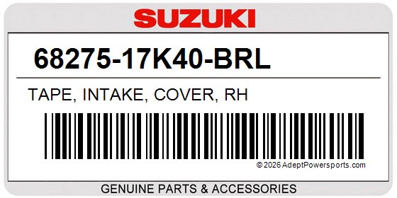 Suzuki 68275-17K40-BRL Tape, Intake, Cover, Rh