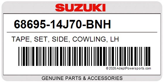 Suzuki 68695-14J70-BNH Tape, Set, Side, Cowling, Lh
