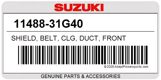 Suzuki 11488-31G40 Shield, Belt, Clg, Duct, Front
