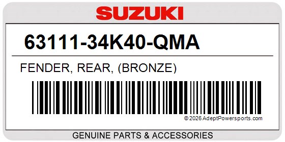 Suzuki 63111-34K40-QMA Fender, Rear, (Bronze)