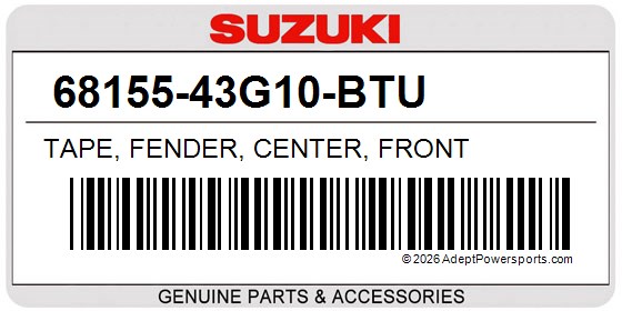 Suzuki 68155-43G10-BTU Tape, Fender, Center, Front