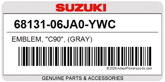 Suzuki 68131-06JA0-YWC Emblem, "C90", (Gray)