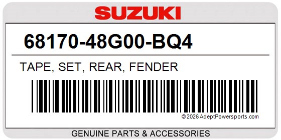 Suzuki 68170-48G00-BQ4 Tape, Set, Rear, Fender