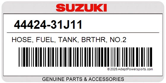Suzuki 44424-31J11 Hose, Fuel, Tank, Brthr, No.2