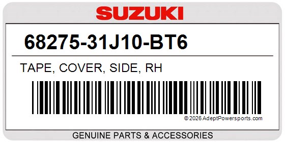 Suzuki 68275-31J10-BT6 Tape, Cover, Side, Rh