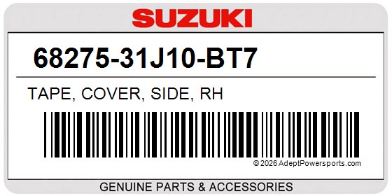 Suzuki 68275-31J10-BT7 Tape, Cover, Side, Rh