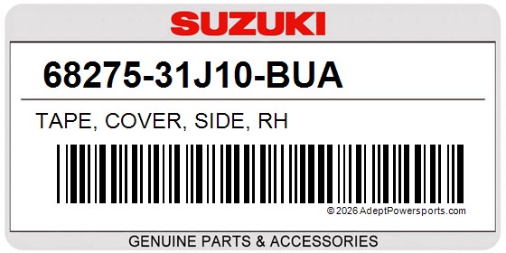Suzuki 68275-31J10-BUA Tape, Cover, Side, Rh