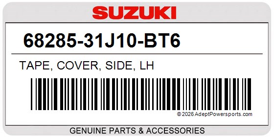 Suzuki 68285-31J10-BT6 Tape, Cover, Side, Lh