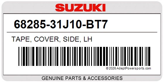 Suzuki 68285-31J10-BT7 Tape, Cover, Side, Lh
