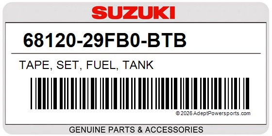 Suzuki 68120-29FB0-BTB Tape, Set, Fuel, Tank