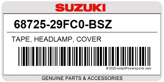 Suzuki 68725-29FC0-BSZ Tape, Headlamp, Cover