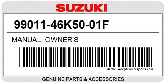 Suzuki 99011-46K50-01F Manual, Owner's